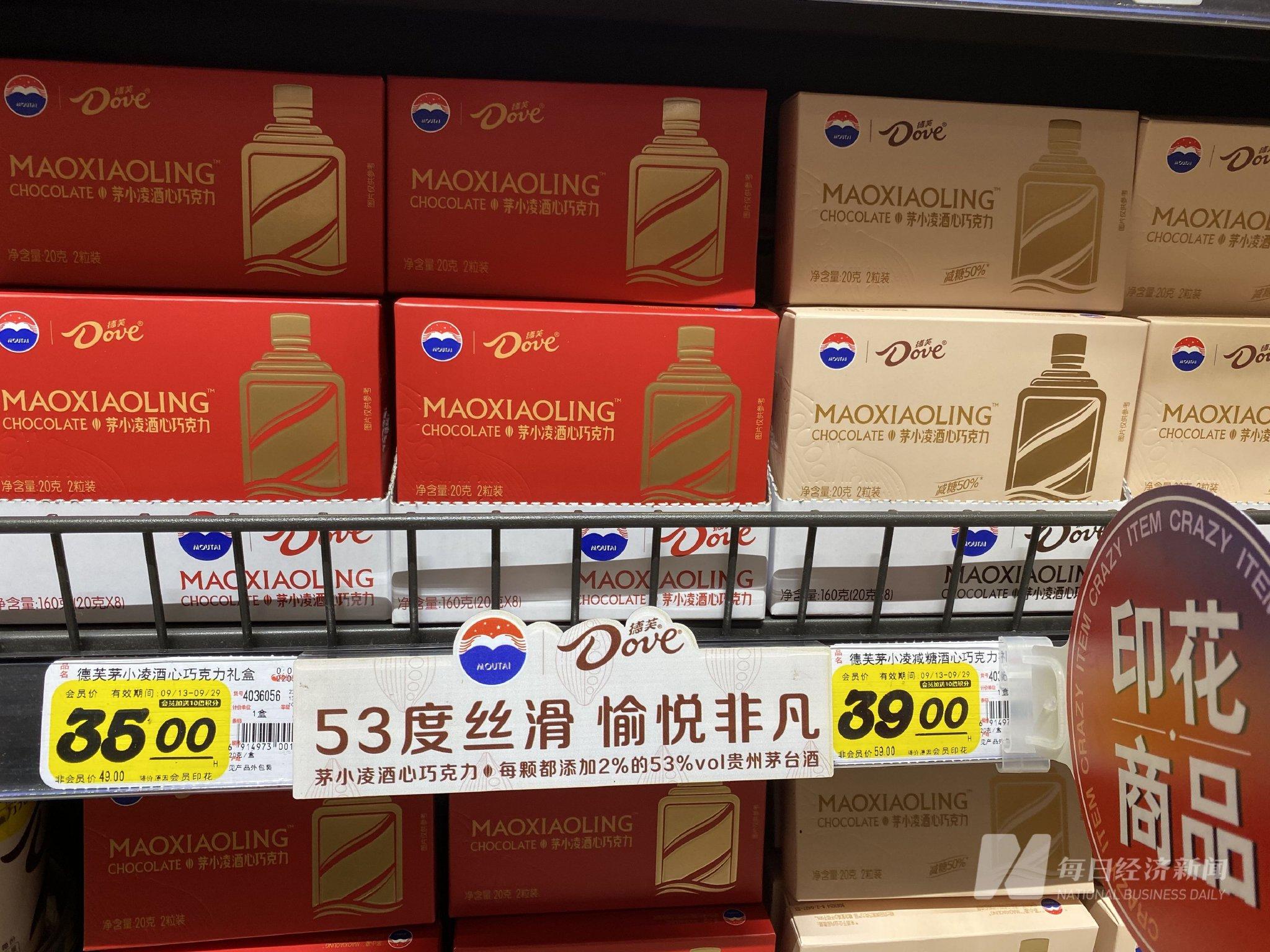 茅台德芙联名产品“茅小凌”酒心巧克力正式开售，特别提示“驾车时请勿食用”